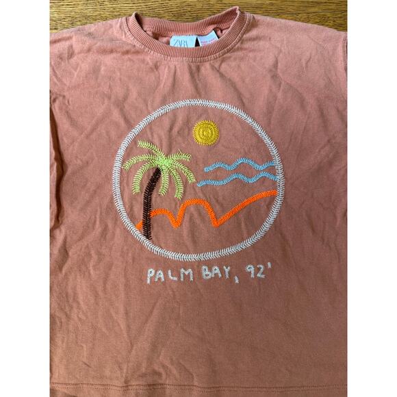 Zara Boys' Embroidered Palm Bay Shirt Size 5 - Picture 2 of 4